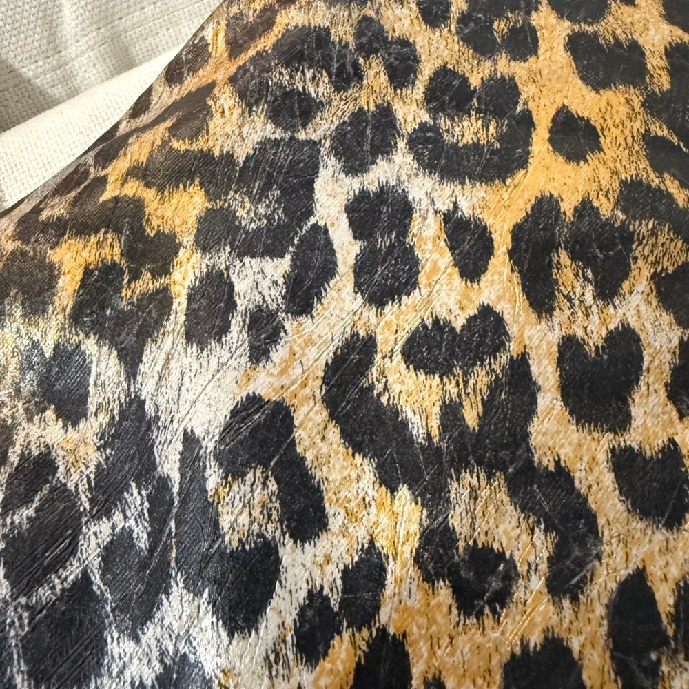 $295 L'Agence Margot Skinny High Rise Gold Leopard Foil Coated Jeans Pants Ankle - Picture 8 of 16